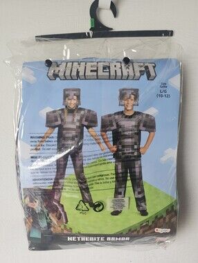 Minecraft Netherite Armor Costume (Size L / 10-12 years) – Disguise Brand